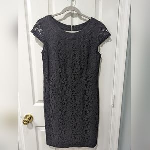 Black lace sheath dress